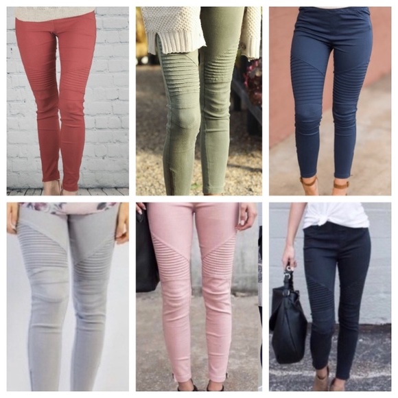 New Mix Pants - Moto Jeggings Back Pockets